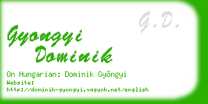 gyongyi dominik business card